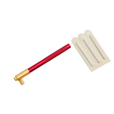 1 ΤΕΜ. Χειρολαβή σανταλόξυλο Βελονάκι Tambour με 3 βελόνες Lesage Beading Ebroidery Couture Luneville Needle Hook