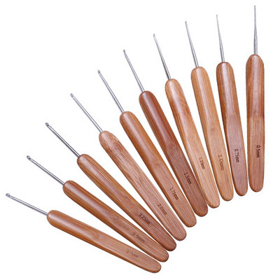 MIUSIE Bambuko rankenos nėrimo kabliukų rinkinys Mezgimo adatos „Pasidaryk pats“ nėrimo pynimo įrankiai Priedai Rinkinys Verpalai Amatai Kabliukai