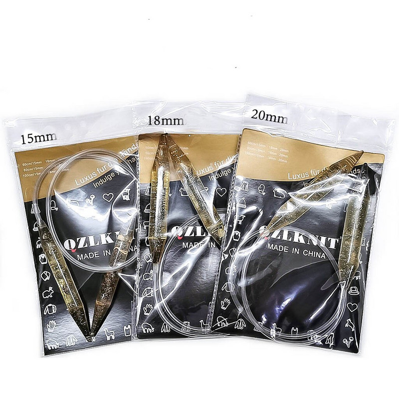 ABS 15mm 18mm 20mm κυκλικές βελόνες πλεξίματος Πουλόβερ χαλί Βελόνες με βελονάκι Εκτεταμένο δαχτυλίδι Εργαλεία βελονιάς πλεξίματος