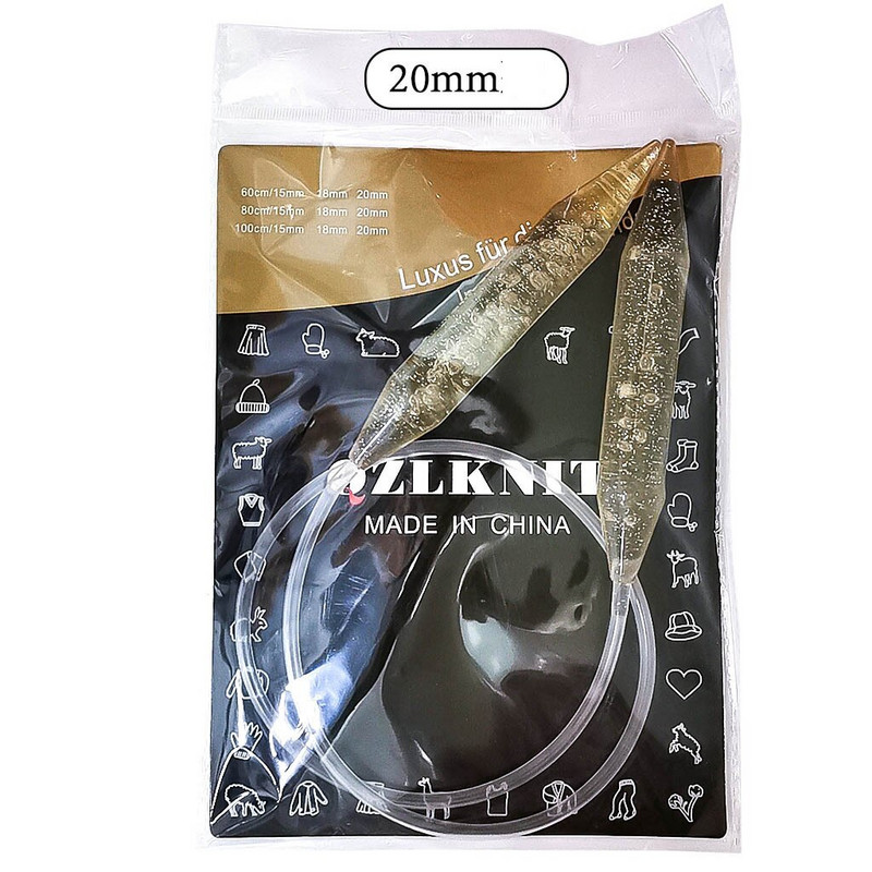 ABS 15mm 18mm 20mm κυκλικές βελόνες πλεξίματος Πουλόβερ χαλί Βελόνες με βελονάκι Εκτεταμένο δαχτυλίδι Εργαλεία βελονιάς πλεξίματος