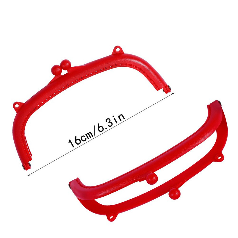 16CM luk od plastične torbice Ručka okvira za Clutch torbicu Dodaci za torbicu Izrada Kiss Kopča Brava Kožni pribor za šivanje