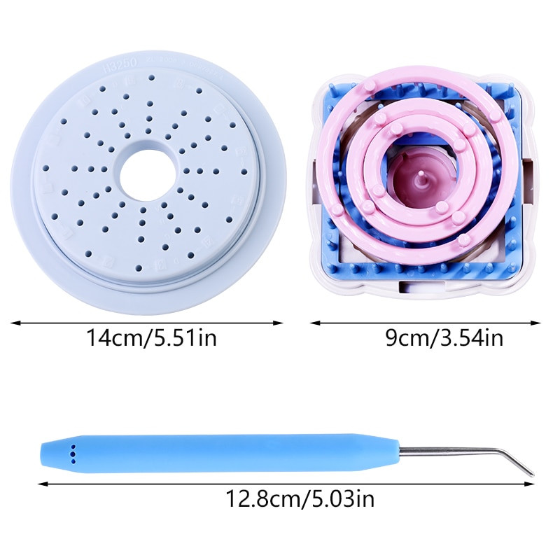 RORGETO Σετ πλεξίματος με αργαλειό ύφανσης Εύκολα αποσπώμενος αργαλειός λουλουδιών με πλαστική βελόνα για κασκόλ Κασκόλ για πουλόβερ Κατασκευή κασκόλ κασκόλ