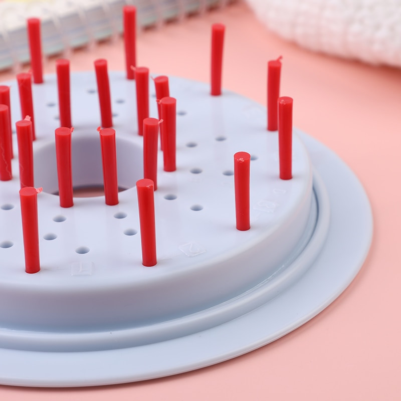 RORGETO Σετ πλεξίματος με αργαλειό ύφανσης Εύκολα αποσπώμενος αργαλειός λουλουδιών με πλαστική βελόνα για κασκόλ Κασκόλ για πουλόβερ Κατασκευή κασκόλ κασκόλ