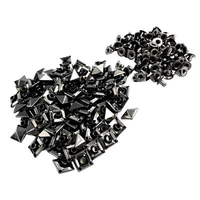 100 Σετ Punk Rock Pyramid Rivet Studs Belt Bag Decoration Craft DIYRuths Ράψιμο Κοσμήματα Αξεσουάρ Βραχιόλι 6mm-12mm