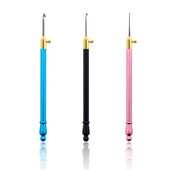 Šarena metalna ručka s 10 komada izmjenjive glave čipke za pletenje ručno izrađene male kukičane kukice