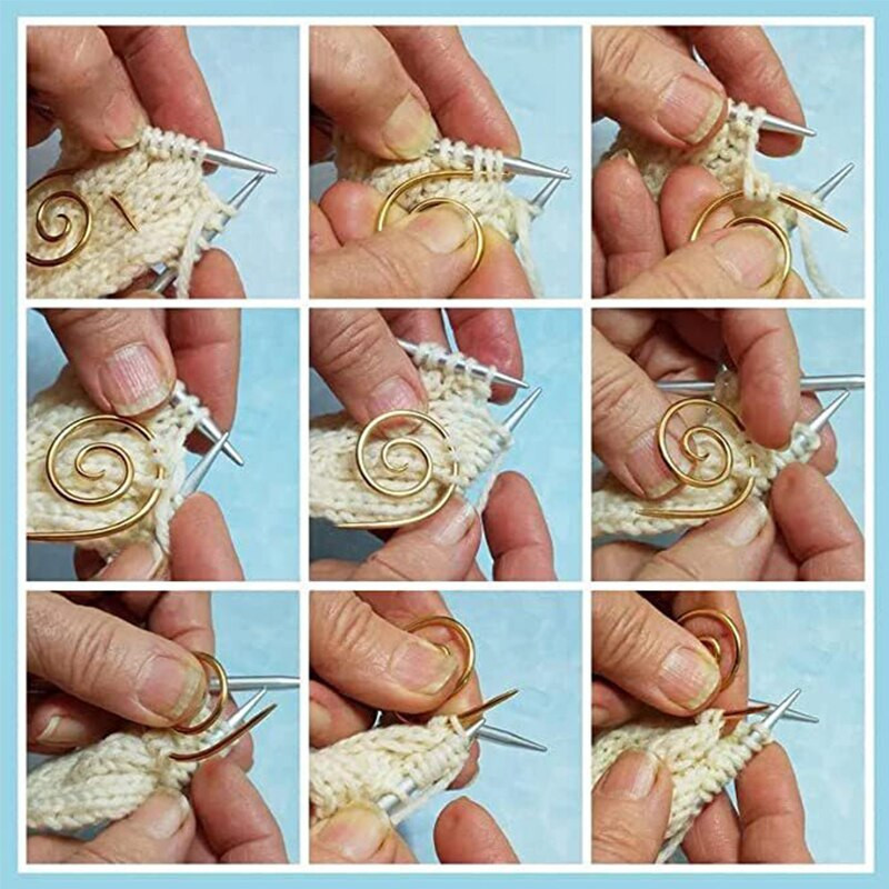 Σπειροειδής βελόνα πλεξίματος από ανοξείδωτο ατσάλι Πρακτικές DIY Βελόνες πλεξίματος Καλώδιο βελόνες Δημιουργικά χειροποίητα εργαλεία πλεξίματος