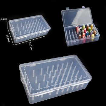 Кутия за съхранение на шевни конци 42 части Макари Калъф за носене на бобина Държач за контейнер Craft Макара Организиращ калъф Съхранение на шиене