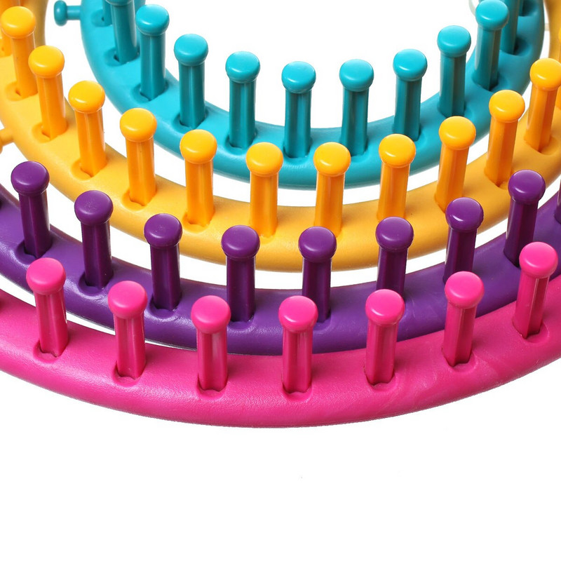 Mașină de tricotat bricolaj Material de cusut Accesorii Kit de cusut de țesut Instrumente circulare pentru tricotat țesut manual eșarfă șosete sutură