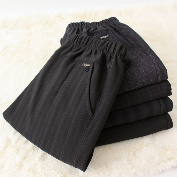 Kõrge vöökoha ja metallelemendiga kevad-sügis naiste püksid