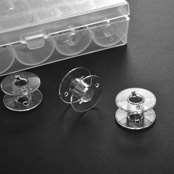 25/36Pcs Clear Ραπτομηχανή Μπομπίνες Καρούλια Άδεια Μασούρια Καρούλια Πλαστικό Κουτί αποθήκευσης για Αξεσουάρ Ραπτικής στο Σπίτι Εργαλεία