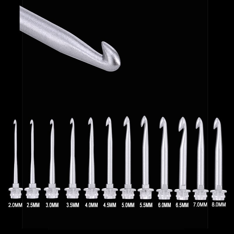 Βελονάκια πλεξίματος 12 σε 1 Light Up με δυνατότητα αλλαγής κεφαλής φόρτισης βελόνες πλεξίματος Σετ εργαλείων πλεξίματος Υφαντικό πουλόβερ Αξεσουάρ ραπτικής