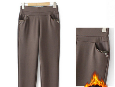 Ženske podstavljene hlače visokog struka