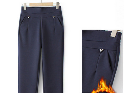 Ženske podstavljene hlače visokog struka