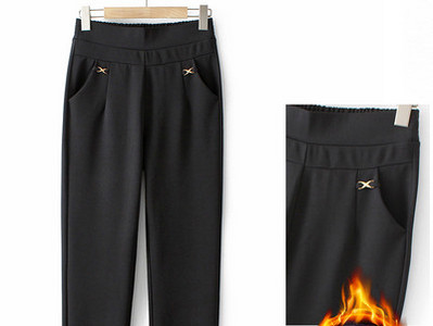 Ženske podstavljene hlače visokog struka