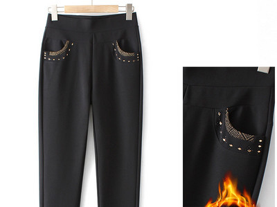 Ženske podstavljene hlače visokog struka