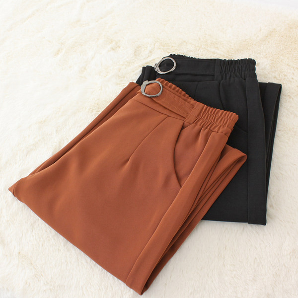 Naiste vabaaja püksid elastse vöökohaga