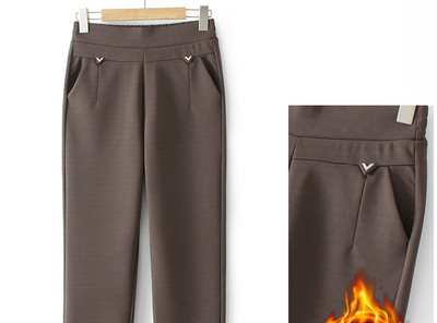 Γυναικείο κομψό παντελόνι με επένδυση με μεταλλικό στοιχείο