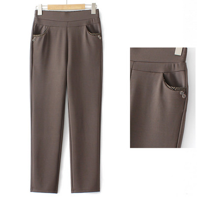 Γυναικείο κομψό παντελόνι με επένδυση με μεταλλικό στοιχείο