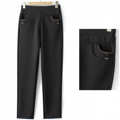 Γυναικείο κομψό παντελόνι με επένδυση με μεταλλικό στοιχείο