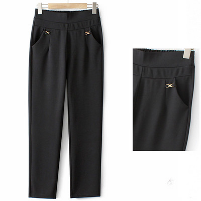 Γυναικείο κομψό παντελόνι με επένδυση με μεταλλικό στοιχείο