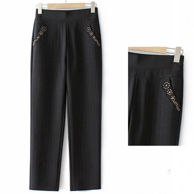 Casual γυναικείο παντελόνι με τσέπη και πέτρες