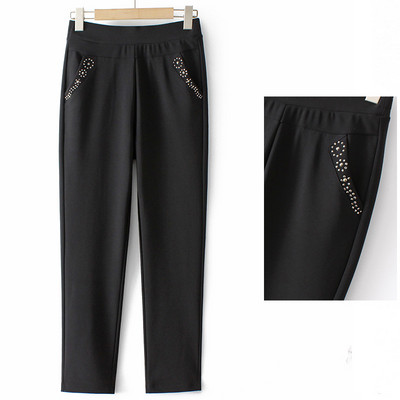 Casual γυναικείο παντελόνι με τσέπη και πέτρες