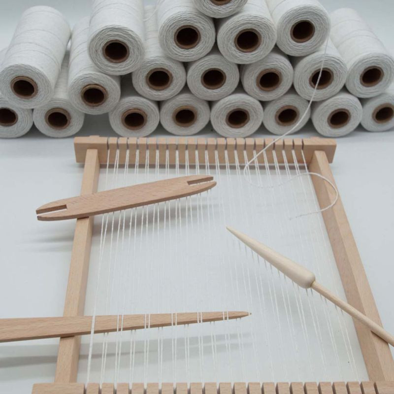 N58C 4 kom/set Prirodni drveni štap Igla za pletenje Razboj za tkanje Pređa za osnove DIY Ručni radovi