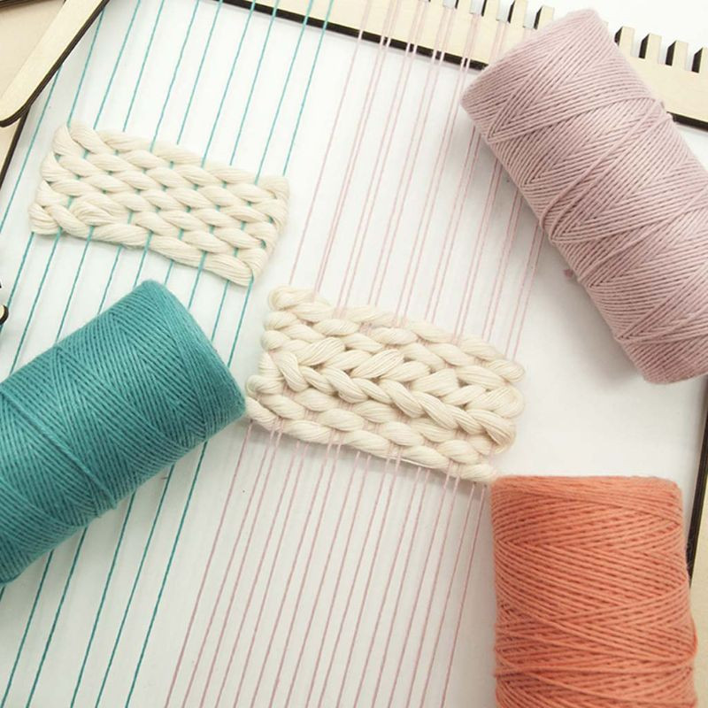 N58C 4 kom/set Prirodni drveni štap Igla za pletenje Razboj za tkanje Pređa za osnove DIY Ručni radovi