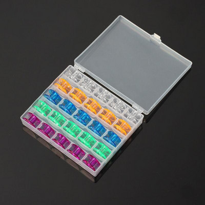 42vnt plastikinė permatoma siūlų dėžė buitinė siuvimo siūlų laikymo dėžė lagaminas konteineris amatų ritės laikymo dėžutė