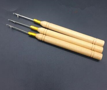 3 kom/set Kukice igle s drvenom drškom heklanje Sew Wig ekstenzije za kosu Alati pribor za pletenje