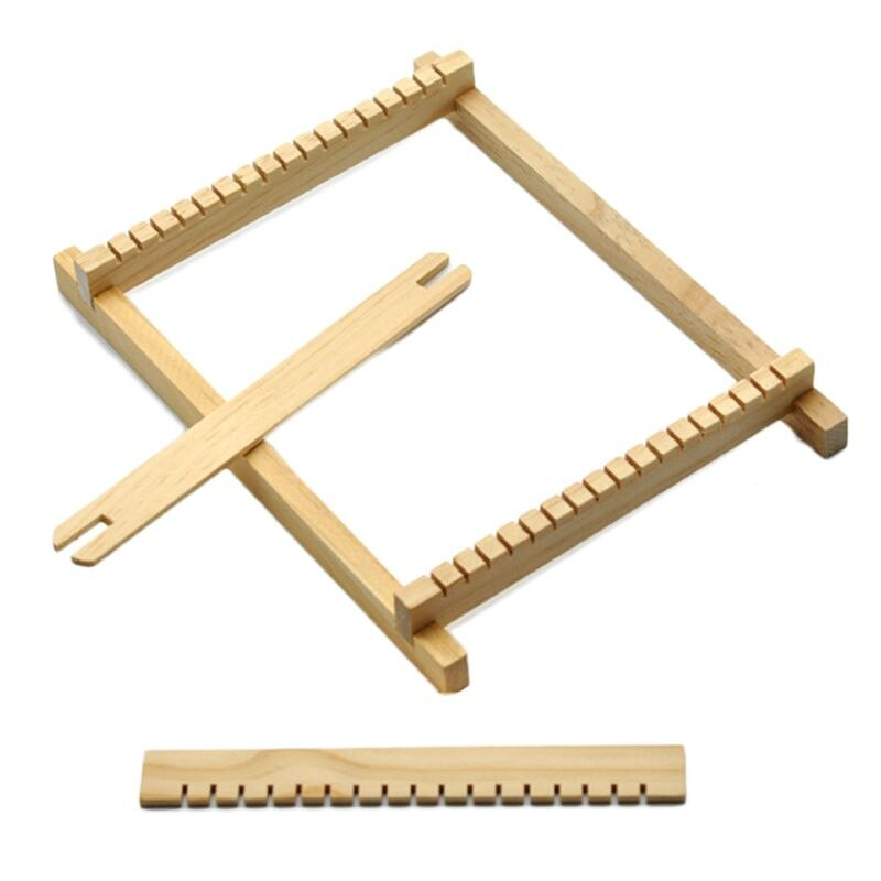 Μηχανή χειροποίητου αργαλειού πλέξης ξύλου ύφανσης αργαλειού DIY χειροποίητο εργαλείο για αρχάριους