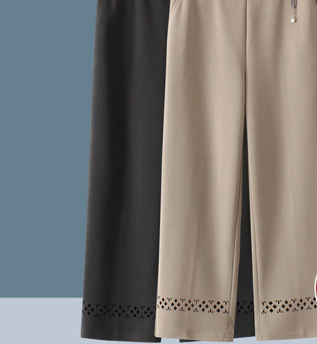 Elegantsed naiste laiad 3D-elemendiga püksid