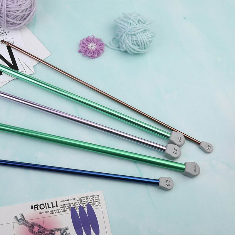 RORGETO 35 cm heegelnõelad mitmevärvilisest alumiiniumist Tuneesia Afganistani majapidamises käsitsi valmistatud kudumisvardad DIY käsitöötööriistad 2,5–11 mm