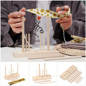 1 set 5 u 1 višenamjenski alat za izradu lukova od tvrdog drva Uređaj za izradu mašnica Pakiranje darova satenskih vijenaca Alat za izradu lukova DIY Rukotvorine s vrpcama