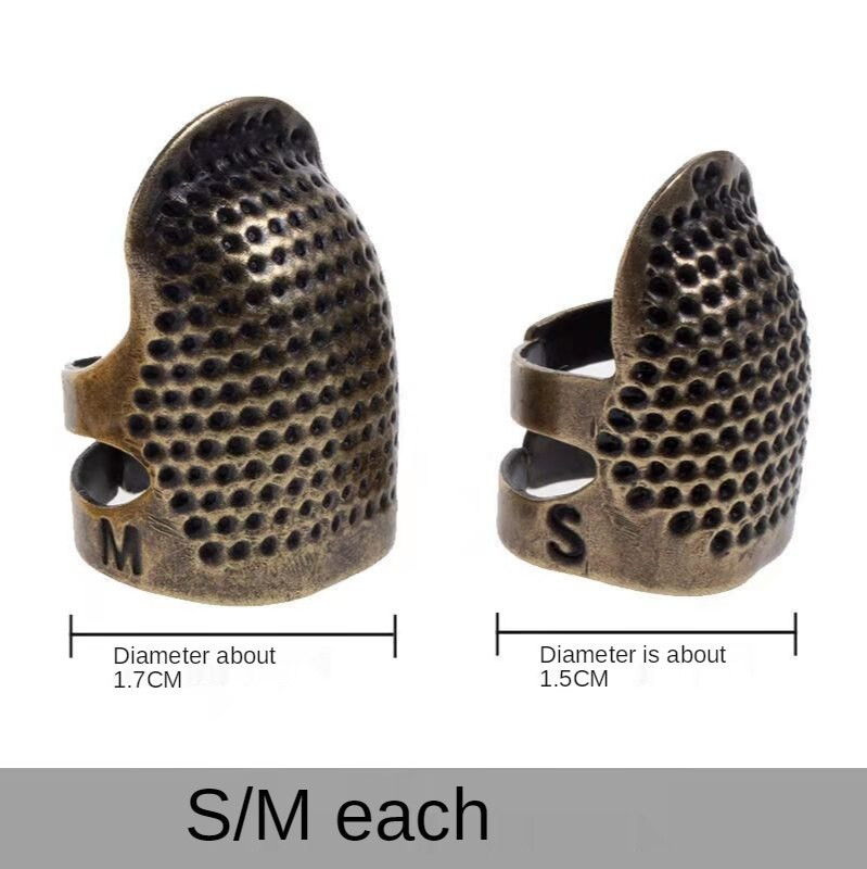 Narukvica za prste Ručno šivani naprstak za kućanstvo, podebljani podesivi pravi bakreni obruč za prste Alati za šivanje