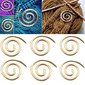 6Pcs Spiralni kabel Igla za pletenje Savijene igle za tapiserije Kružna spiralna igla za šivanje pletilja Nakit