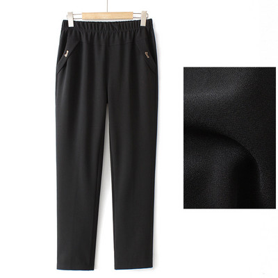 Moderne ženske hlače s džepovima i metalnim elementom