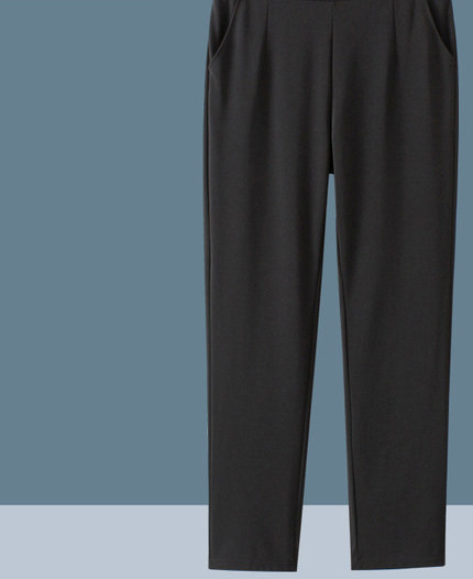 Καθαρό γυναικείο παντελόνι - με τσέπη και λάστιχο