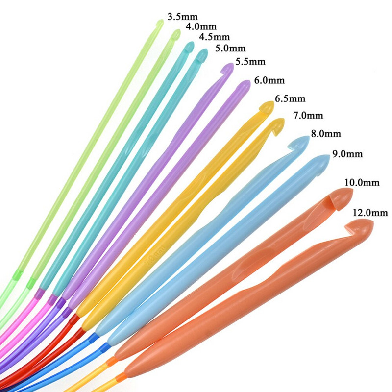 Set de 23 bucăți de cârlige de croșetat afgane din bambus natural, cablu flexibil, ac de tricotat, eșarfă, instrument de țesut, accesoriu de cusut 2-12 mm