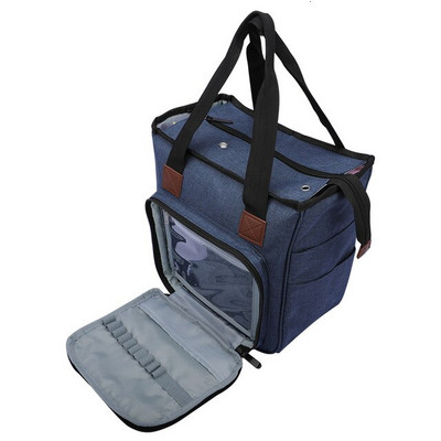 Geantă portabilă de tricotat, lână, croșetat, pungă de depozitare pentru fire, ace de cusut, organizator, accesorii de cusut, cadou de depozitare
