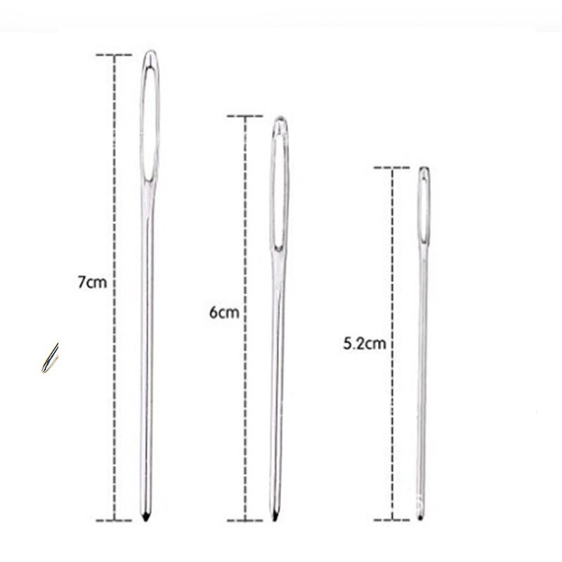 12/20 tk suure silmaga metallist vardad ristpistes kudumislõnga õmblemine käsitsi heegelnõelaga koos ümbrisega isetehtud õmblusnõela tarvikuga