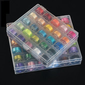 36 vnt. Skaidrios siuvimo mašinos Ritės Ritės Tuščios Ritės Ritės Plastikinė laikymo dėžutė Namų siuvimo reikmenims Įrankiai