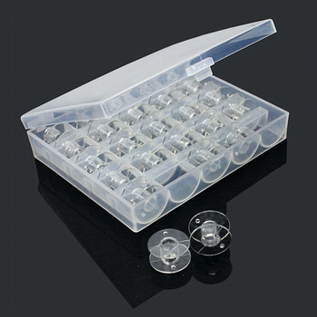 36Pcs Clear Ραπτομηχανή Μπομπίνες Καρούλια Άδεια Μασούρια Καρούλια Πλαστικό κουτί αποθήκευσης για Αξεσουάρ ραπτικής στο σπίτι Εργαλεία
