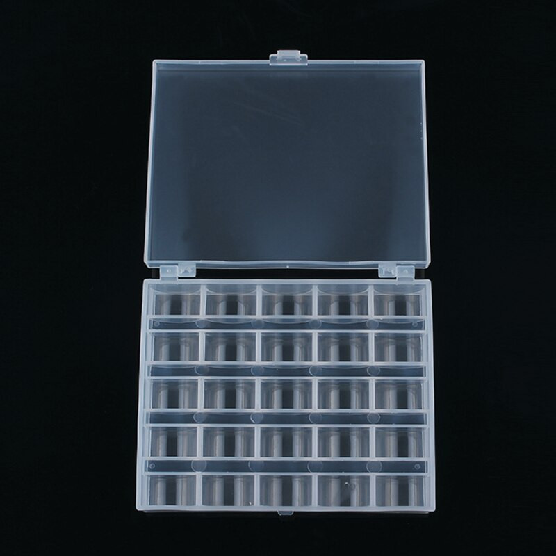 36 vnt. Skaidrios siuvimo mašinos Ritės Ritės Tuščios Ritės Ritės Plastikinė laikymo dėžutė Namų siuvimo reikmenims Įrankiai