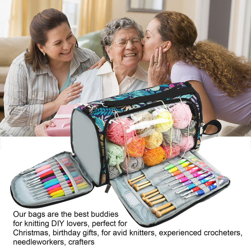 Mezgimo maišelis verpalų krepšys, nėrimo krepšys verpalų laikymui.