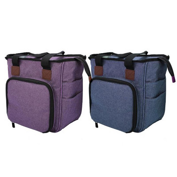 Φορητή τσάντα πλεξίματος Μάλλινο νήμα κροσέ τσάντες αποθήκευσης βελόνες ραπτικής διοργανωτής ράψιμο πλεξίματος τσάντα αποθήκευσης
