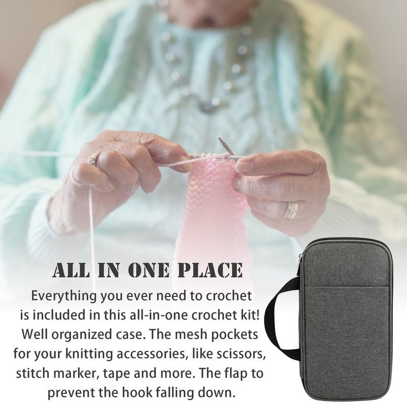 Θήκη για βελόνες πλεξίματος Κυκλικές βελόνες πλεξίματος Τσάντα αποθήκευσης Ταξιδιωτική θήκη Organizer Τσάντα αποθήκευσης βελόνες Βελονάκια ράψιμο Acce