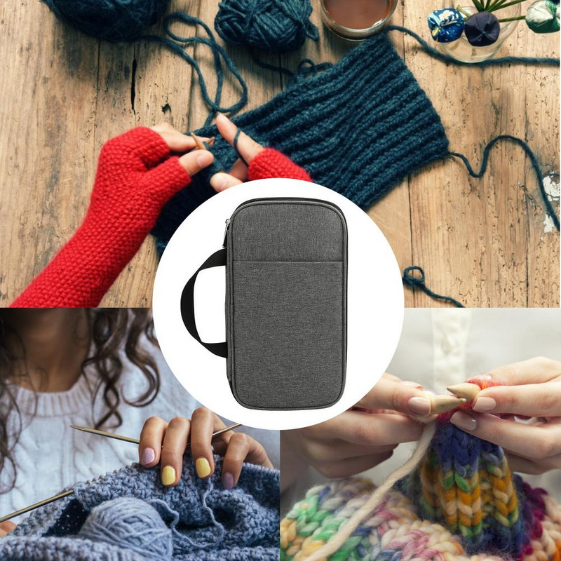 Θήκη για βελόνες πλεξίματος Κυκλικές βελόνες πλεξίματος Τσάντα αποθήκευσης Ταξιδιωτική θήκη Organizer Τσάντα αποθήκευσης βελόνες Βελονάκια ράψιμο Acce