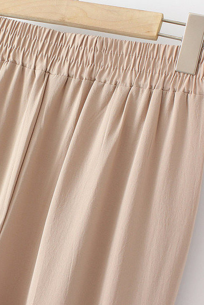 Pantaloni casual dama model drept cu element metalic si buzunare