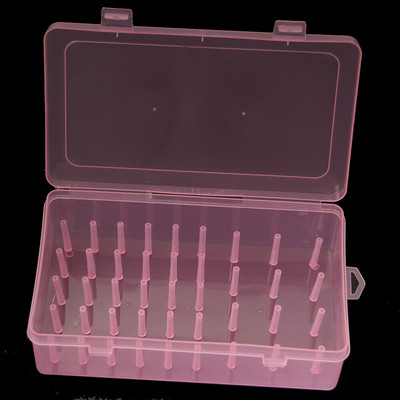 Õmblusniidikast 42 pooliga Suure mahutavusega käsitöö hoiupoolid Korralduskohver Tühjad poolid Organisaator kandikute pulgaga